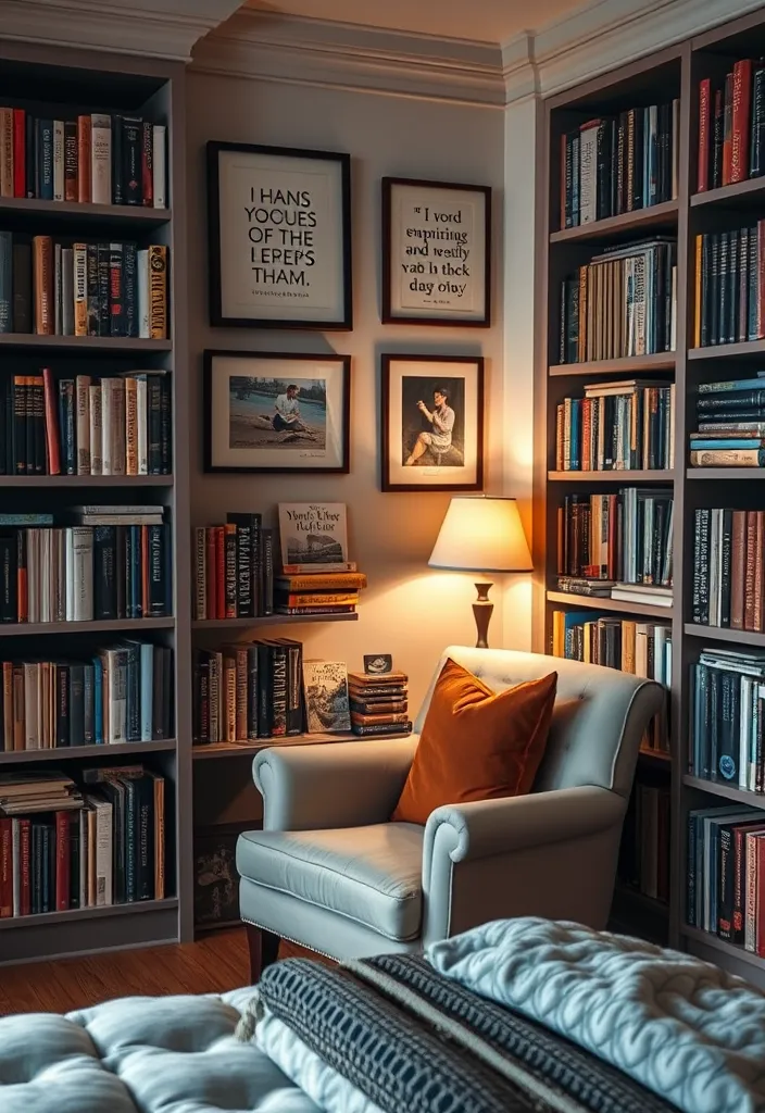 20 Dark Academia Bedroom Aesthetic Ideas That'll Make You Feel Like You're in a Novel! - 11. Personal Library Corner