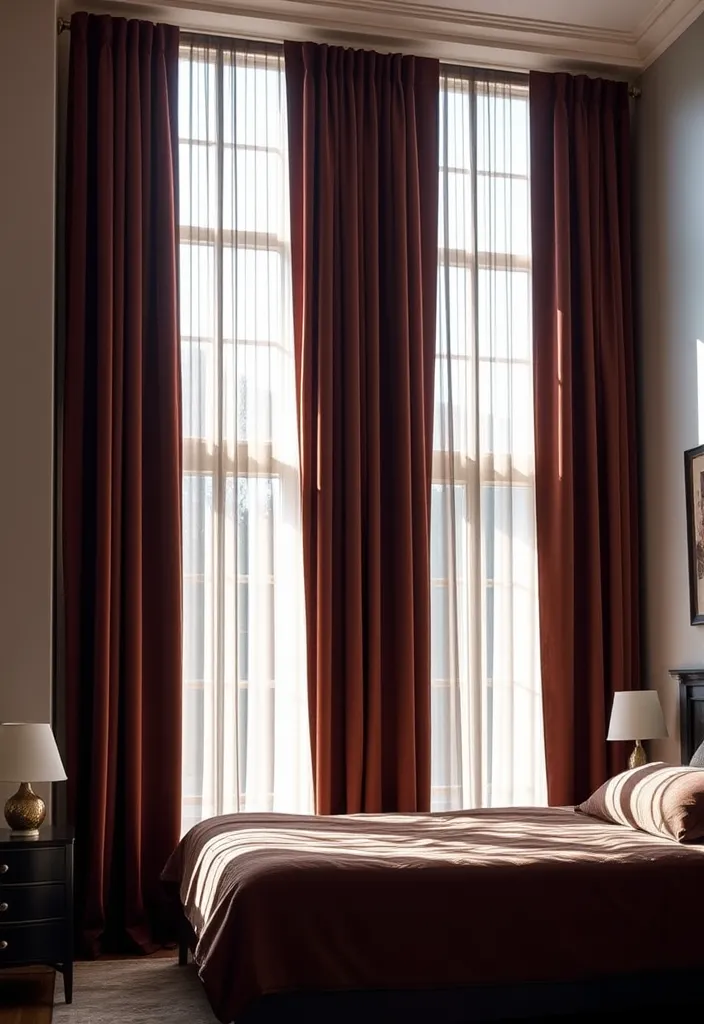 20 Dark Academia Bedroom Aesthetic Ideas That'll Make You Feel Like You're in a Novel! - 19. Classic Window Treatments
