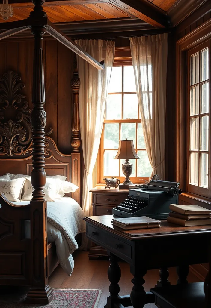 20 Dark Academia Bedroom Aesthetic Ideas That'll Make You Feel Like You're in a Novel! - 2. Antique Furniture Finds