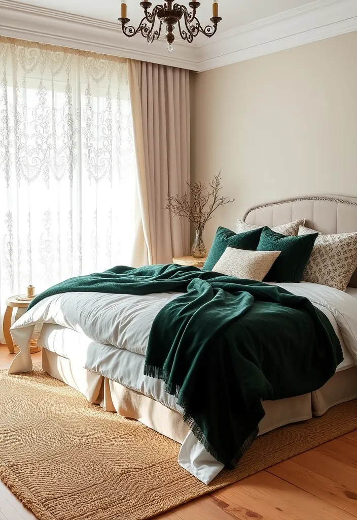 20 Dark Academia Bedroom Aesthetic Ideas That'll Make You Feel Like You're in a Novel! - 3. Layered Textiles
