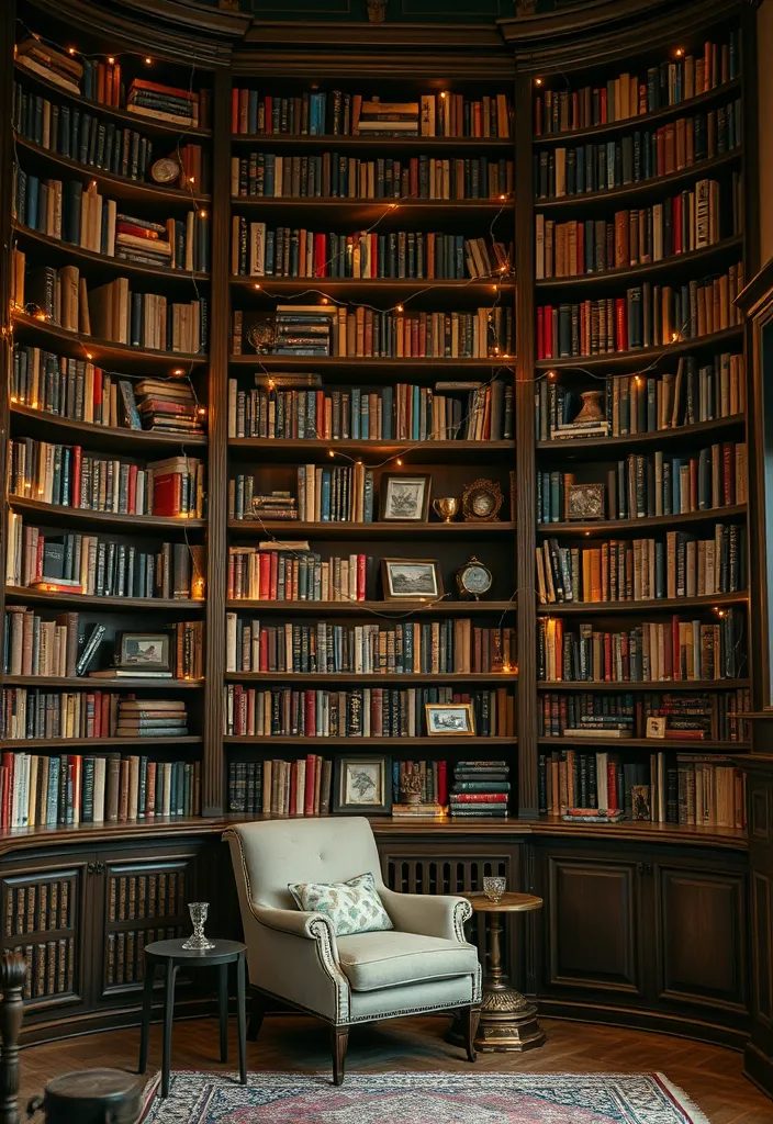 20 Dark Academia Bedroom Aesthetic Ideas That'll Make You Feel Like You're in a Novel! - 4. Bookshelf as a Statement Piece