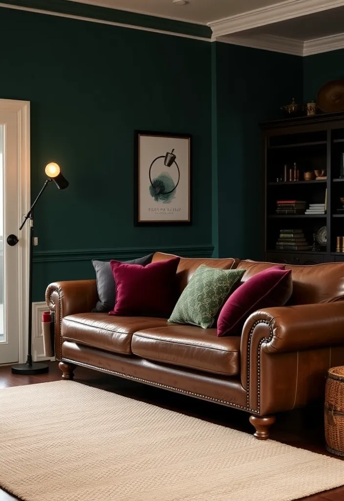 20 Dark Cottage Decor Living Room Ideas That'll Make You Feel Right at Home! - 1. Moody Color Palette