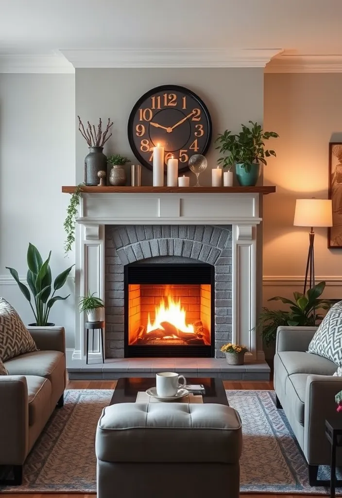 20 Dark Cottage Decor Living Room Ideas That'll Make You Feel Right at Home! - 13. Cozy Fireplaces