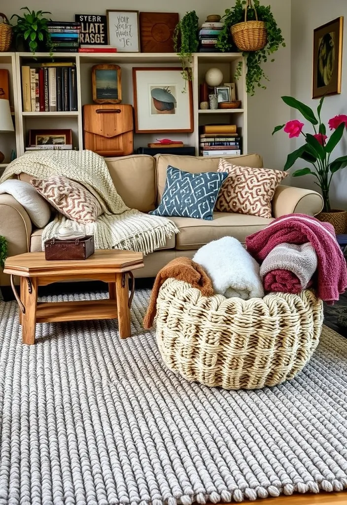 20 Dark Cottage Decor Living Room Ideas That'll Make You Feel Right at Home! - 2. Layered Textures