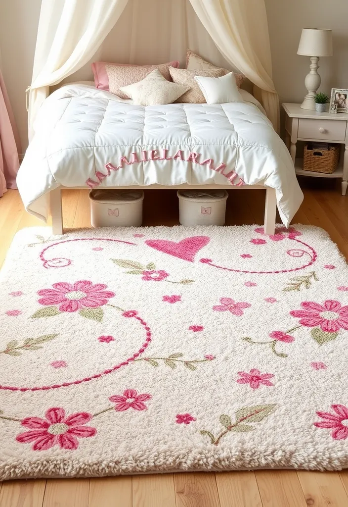 20 Enchanting Fairy Decor Bedroom Ideas That Will Spark Your Imagination! - 10. Whimsical Area Rugs