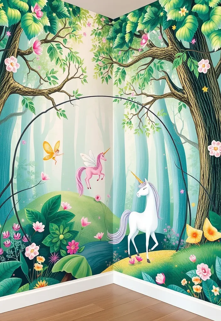 20 Enchanting Fairy Decor Bedroom Ideas That Will Spark Your Imagination! - 2. Whimsical Wall Murals