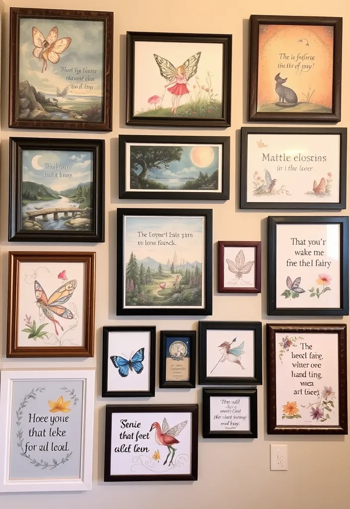 20 Enchanting Fairy Decor Bedroom Ideas That Will Spark Your Imagination! - 5. Whimsical Fairy Wall Art