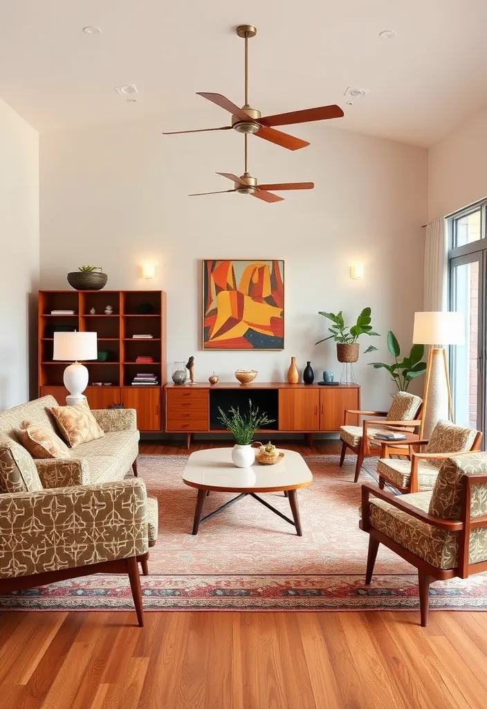 20 Living Room Designs Bloxburg Ideas That'll Make Your Friends Jealous! - 13. Mid-Century Modern