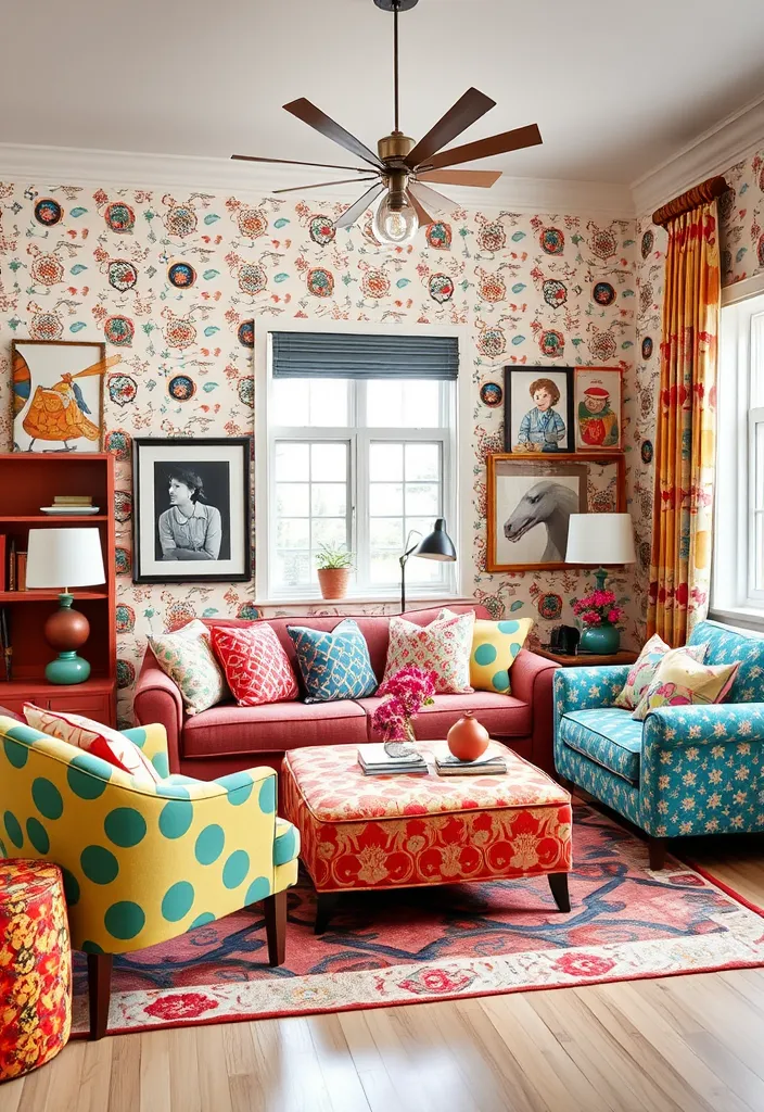 20 Living Room Designs Bloxburg Ideas That'll Make Your Friends Jealous! - 19. Playful Patterns