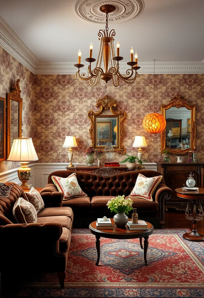 20 Living Room Designs Bloxburg Ideas That'll Make Your Friends Jealous! - 3. Vintage Glam