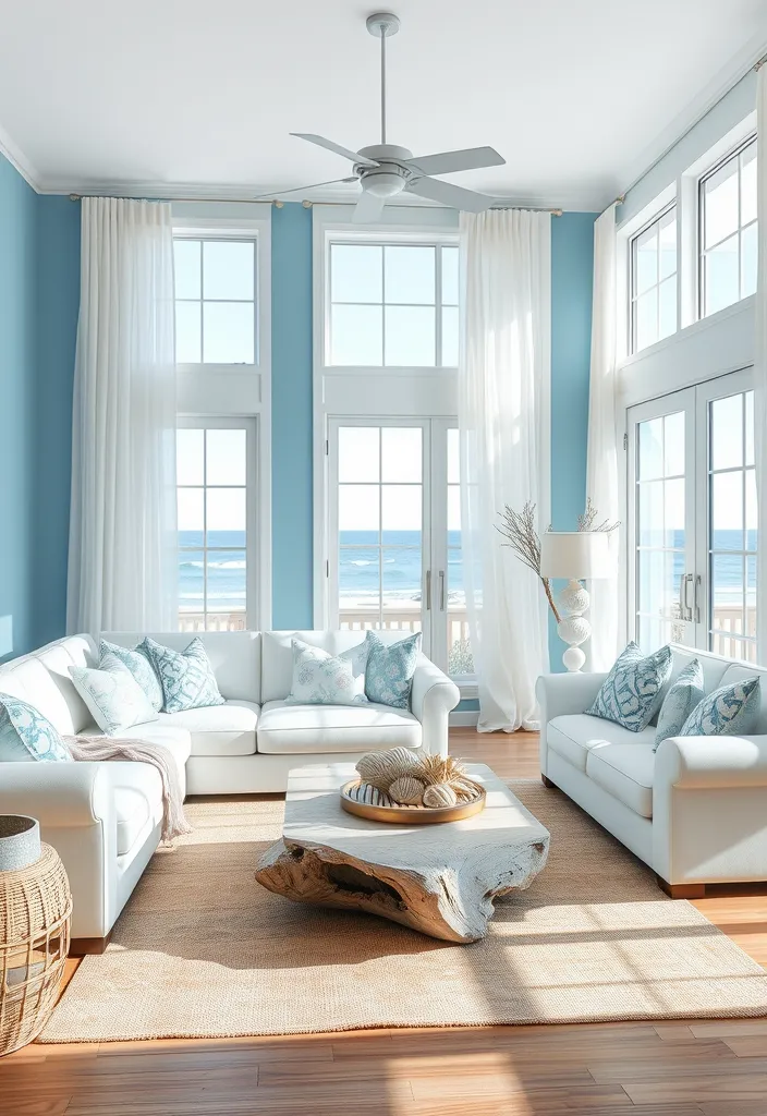20 Living Room Designs Bloxburg Ideas That'll Make Your Friends Jealous! - 4. Coastal Retreat