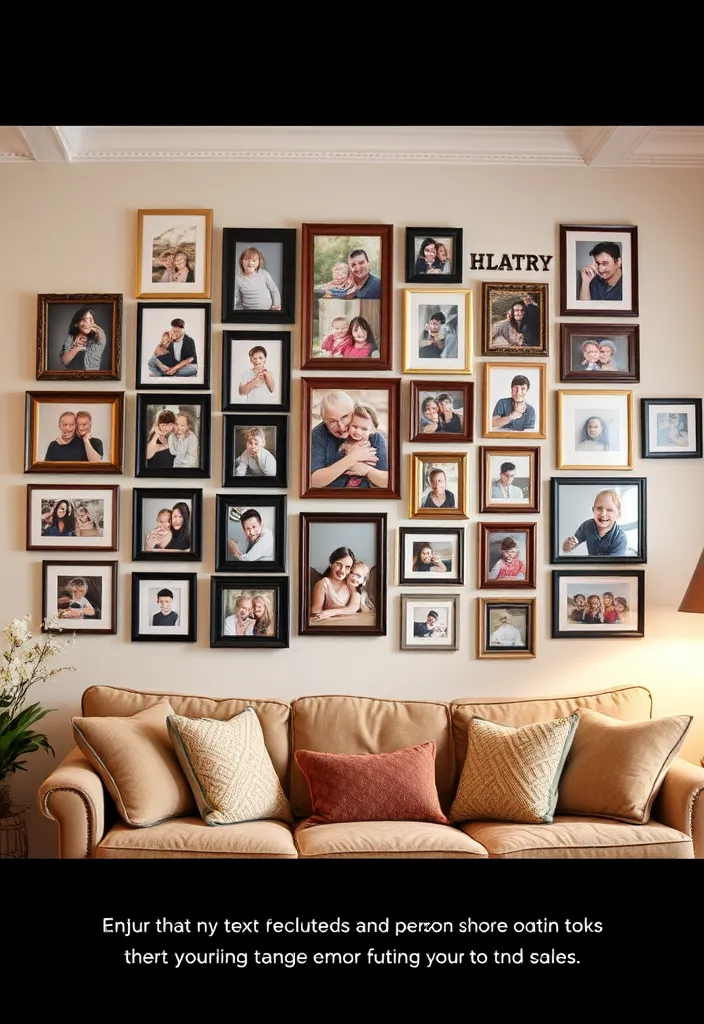 20 Modern Classic Living Room Ideas That'll Make You Rethink Your Space! - 15. Personal Touch with Family Photos