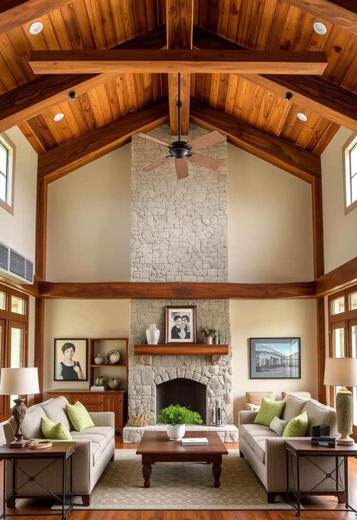 20 Primitive Living Room Ideas That Will Make You Feel Right at Home! - 1. Embrace the Warmth of Natural Wood