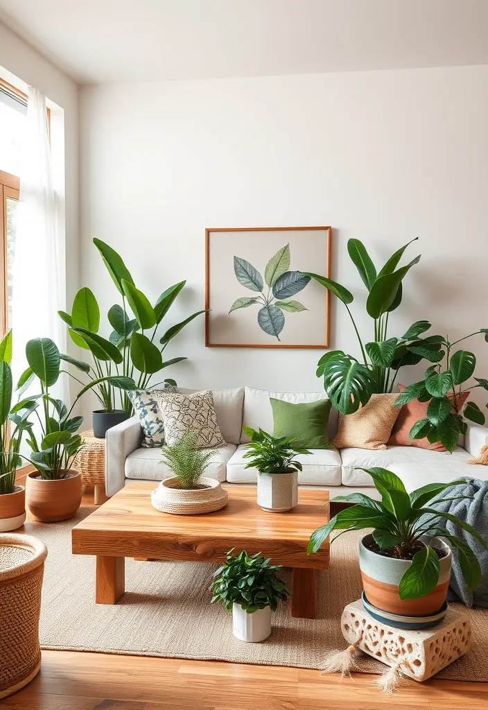 20 Primitive Living Room Ideas That Will Make You Feel Right at Home! - 11. Incorporate Natural Elements