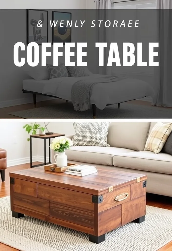 20 Primitive Living Room Ideas That Will Make You Feel Right at Home! - 12. Multi-Functional Furniture