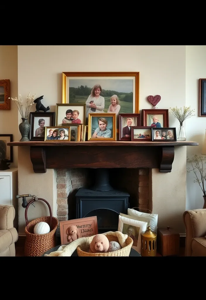 20 Primitive Living Room Ideas That Will Make You Feel Right at Home! - 14. Personal Touches and Family Heirlooms