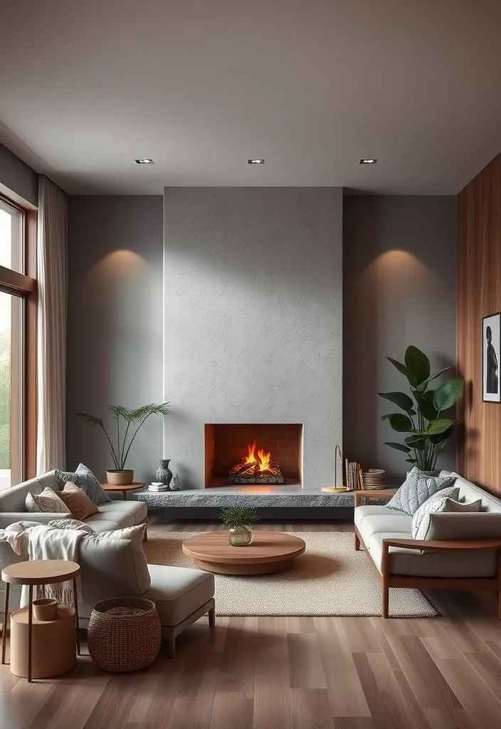 21 Corner Fireplace Living Room Layout Ideas That Will Make You Want to Snuggle Up! - 11. Zen Zone