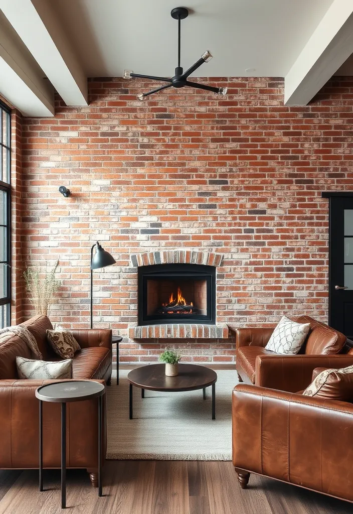 21 Corner Fireplace Living Room Layout Ideas That Will Make You Want to Snuggle Up! - 5. Industrial Chic