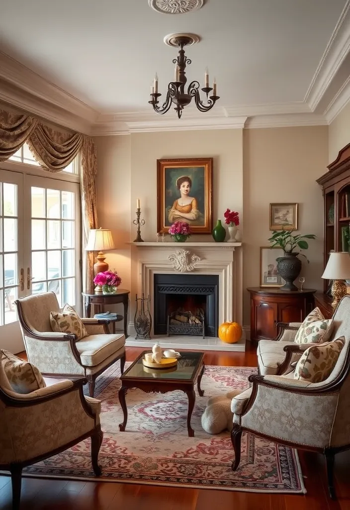 21 Corner Fireplace Living Room Layout Ideas That Will Make You Want to Snuggle Up! - 6. Traditional Elegance