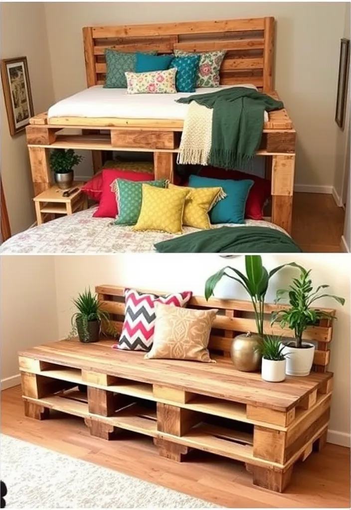 21 Country Teen Bedroom Ideas That'll Transform Your Space into a Cozy Retreat! - 10. DIY Pallet Furniture