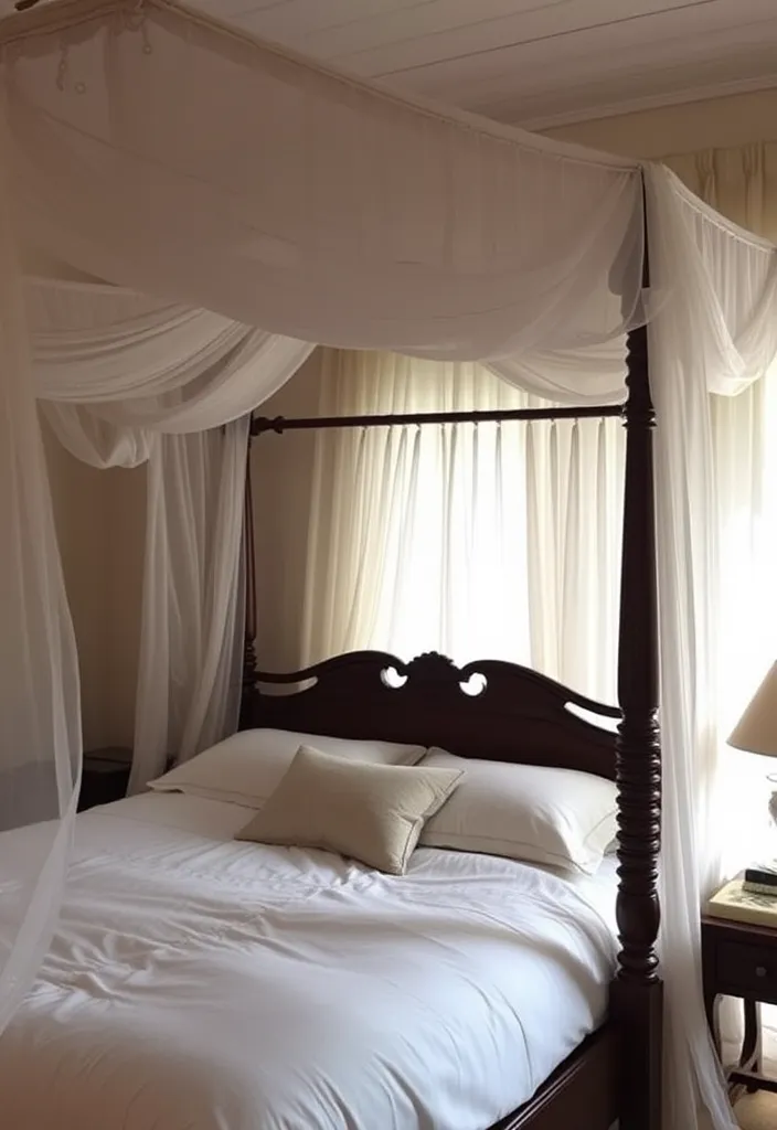 21 Country Teen Bedroom Ideas That'll Transform Your Space into a Cozy Retreat! - 7. Cozy Canopy Bed