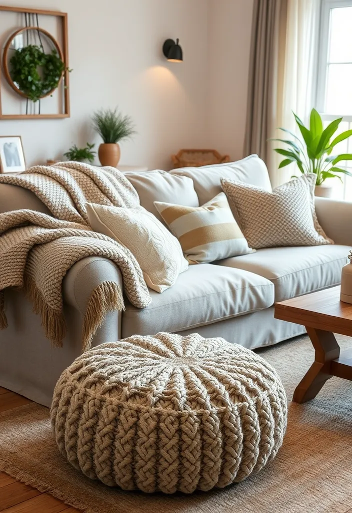 21 Cozy Modern Farmhouse Living Room Ideas You'll Want to Copy! - 2. Layer Textures for Warmth