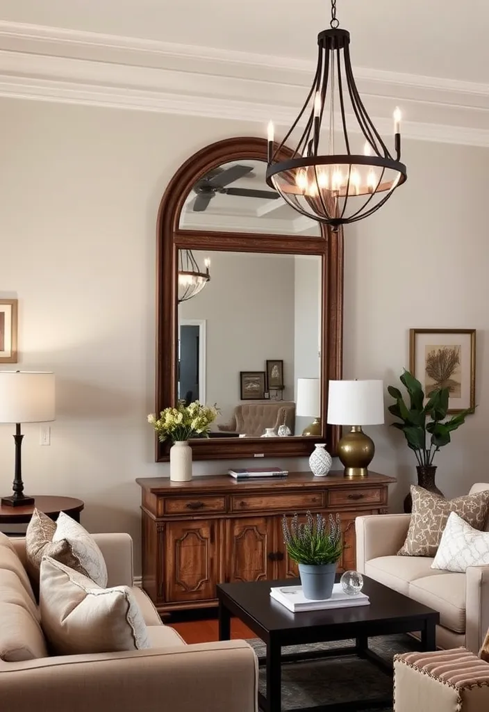 21 Cozy Modern Farmhouse Living Room Ideas You'll Want to Copy! - 4. Create a Focal Point with a Statement Piece