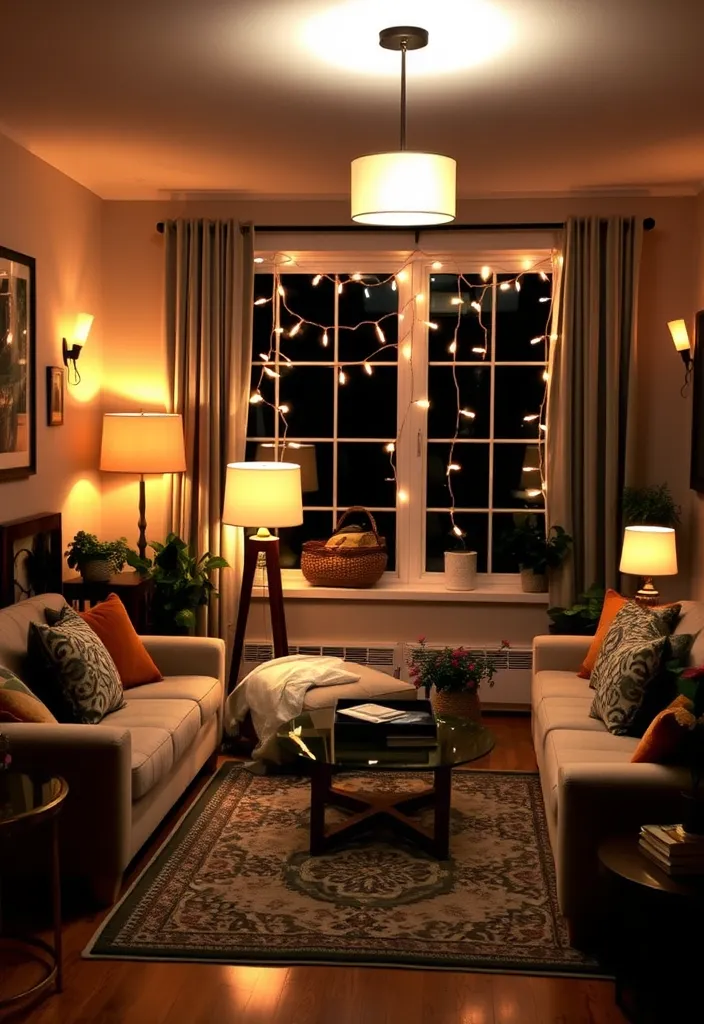 21 Cozy Modern Farmhouse Living Room Ideas You'll Want to Copy! - 7. Soft Lighting for Ambiance