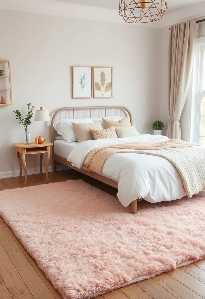 21 Dusty Pink Bedroom Ideas That Will Make You Swoon! - 10. Dusty Pink Rugs