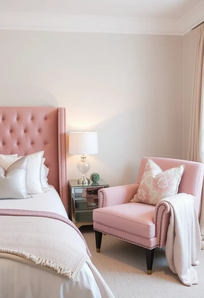 21 Dusty Pink Bedroom Ideas That Will Make You Swoon! - 11. Dusty Pink Furniture