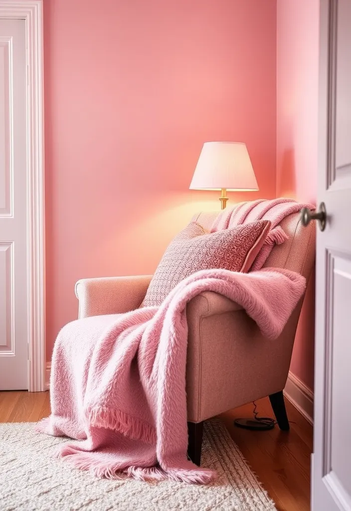 21 Dusty Pink Bedroom Ideas That Will Make You Swoon! - 13. Dusty Pink Throw Blankets