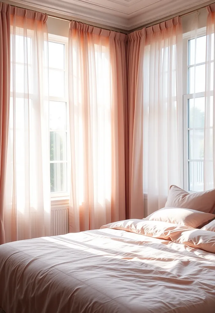 21 Dusty Pink Bedroom Ideas That Will Make You Swoon! - 5. Dusty Pink Curtains