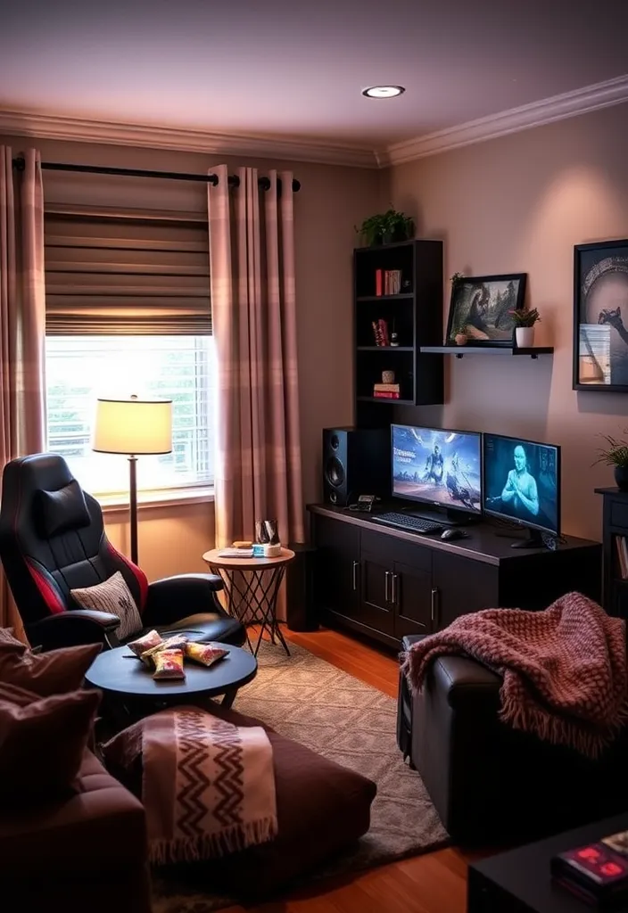 21 Minecraft Living Room Ideas That'll Transform Your Space into a Gamer's Paradise! - 9. Cozy Gamer Nooks