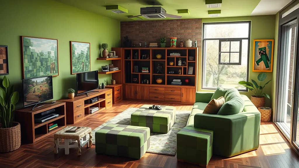 21 Minecraft Living Room Ideas That'll Transform Your Space into a Gamer's Paradise!