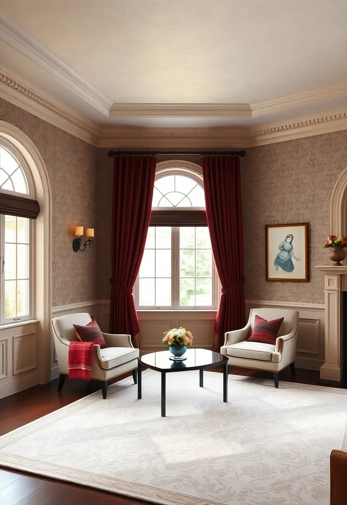 21 Old Money Living Room Ideas That Will Elevate Your Space to Luxury! - 8. Elegant Wall Treatments
