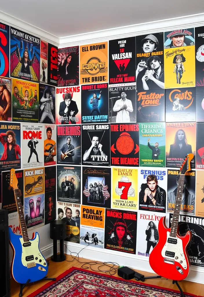 21 Poster Wall Aesthetic Ideas That'll Transform Your Space Instantly! - 15. Music and Concert Posters