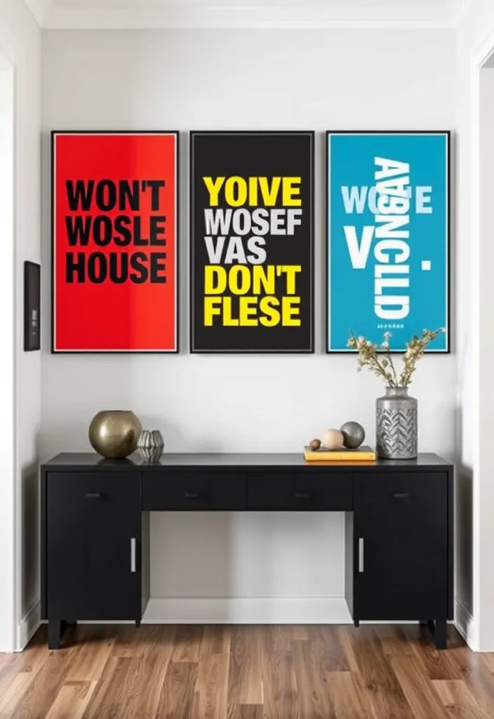 21 Poster Wall Aesthetic Ideas That'll Transform Your Space Instantly! - 19. Statement Typography