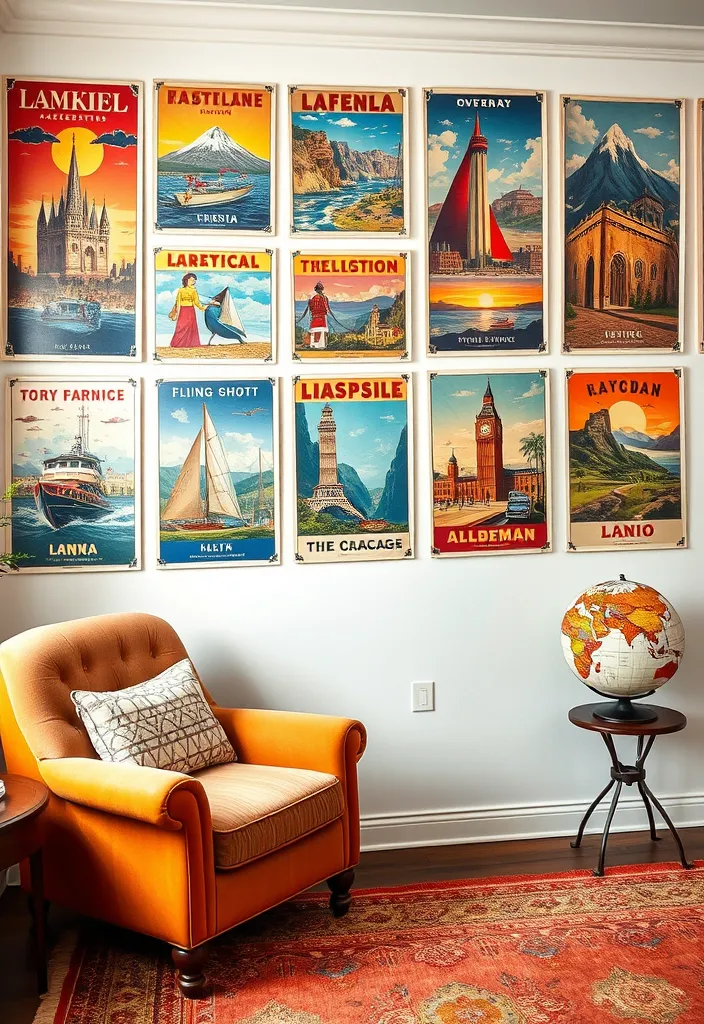 21 Poster Wall Aesthetic Ideas That'll Transform Your Space Instantly! - 2. Vintage Travel Posters