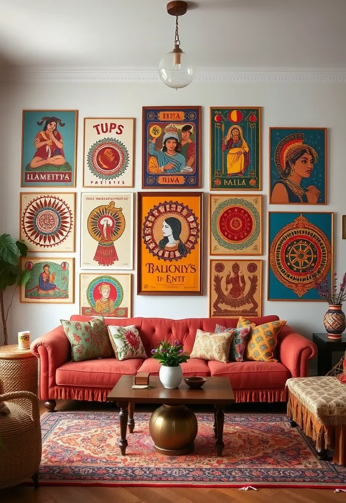 21 Poster Wall Aesthetic Ideas That'll Transform Your Space Instantly! - 20. Cultural Art
