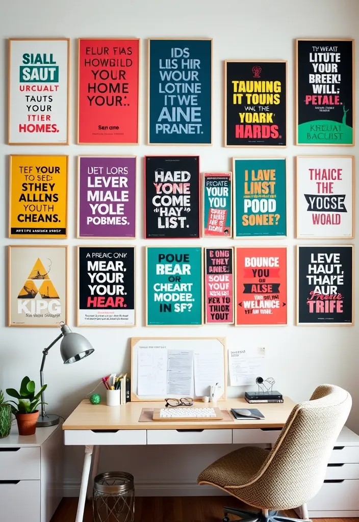 21 Poster Wall Aesthetic Ideas That'll Transform Your Space Instantly! - 4. Inspirational Quotes