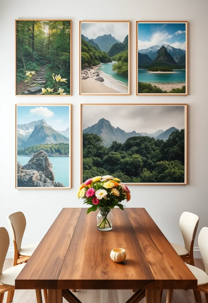21 Poster Wall Aesthetic Ideas That'll Transform Your Space Instantly! - 5. Nature and Landscape Photography