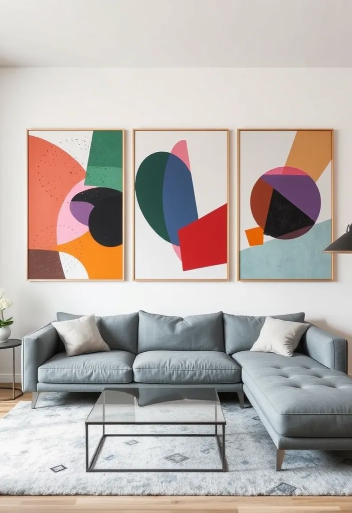 21 Poster Wall Aesthetic Ideas That'll Transform Your Space Instantly! - 6. Artistic Abstracts