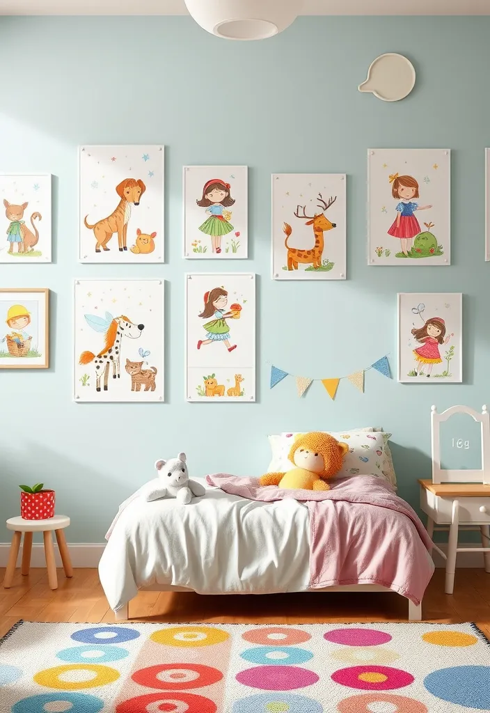 21 Poster Wall Aesthetic Ideas That'll Transform Your Space Instantly! - 8. Whimsical Illustrations