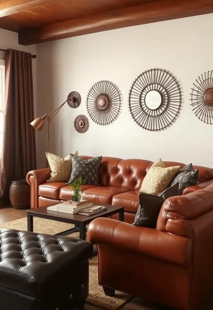 21 Small Western Living Room Ideas You’ll Want to Steal Right Now! - 14. Add a Touch of Leather