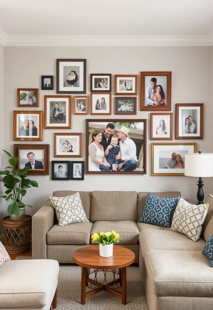 21 Small Western Living Room Ideas You’ll Want to Steal Right Now! - 18. Personalize with Family Photos