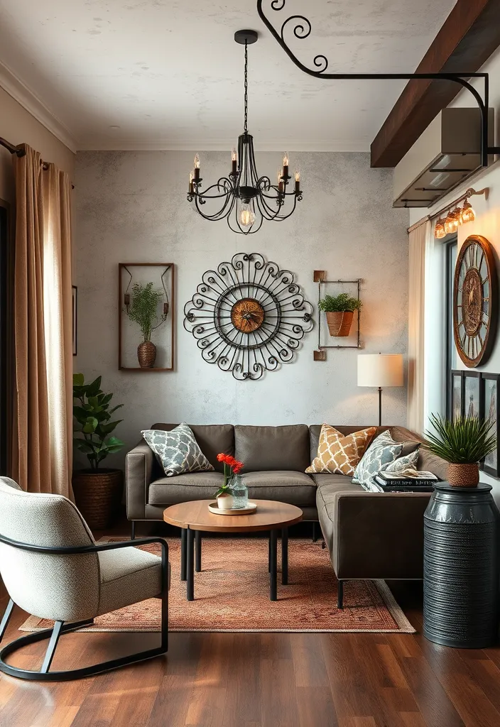 21 Small Western Living Room Ideas You’ll Want to Steal Right Now! - 19. Add a Touch of Metal