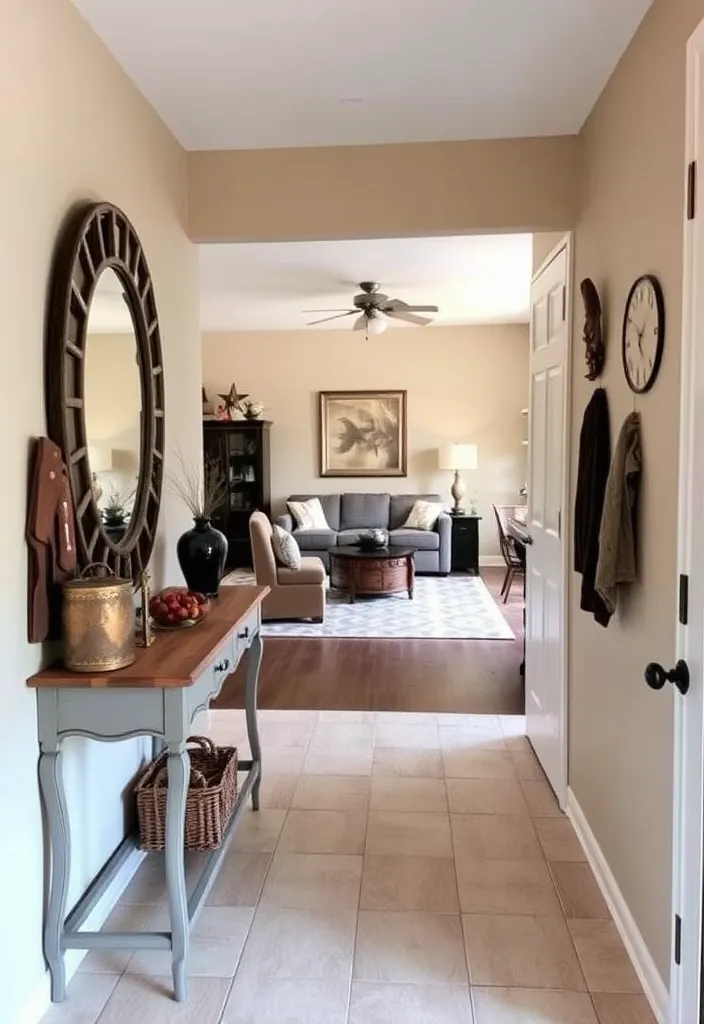 21 Small Western Living Room Ideas You’ll Want to Steal Right Now! - 21. Create a Welcoming Entryway