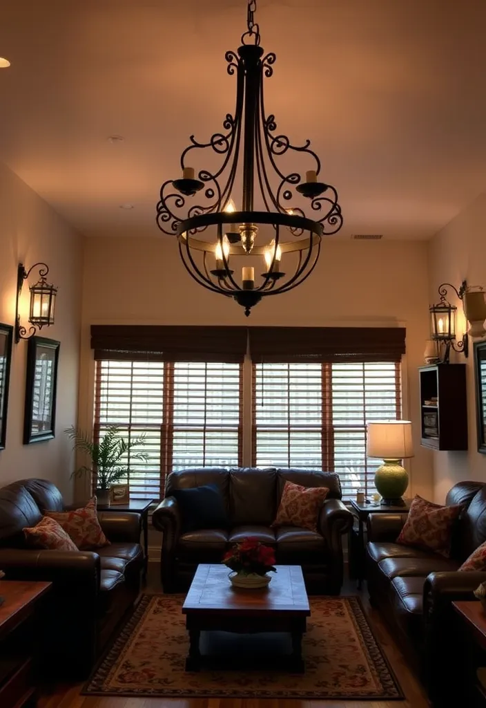 21 Small Western Living Room Ideas You’ll Want to Steal Right Now! - 3. Rustic Lighting Fixtures