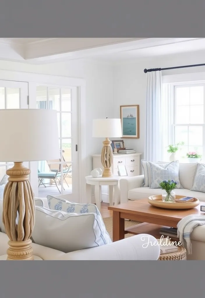 21 Stunning Lamps Living Room Ideas That Will Transform Your Space! - 10. Coastal Vibes