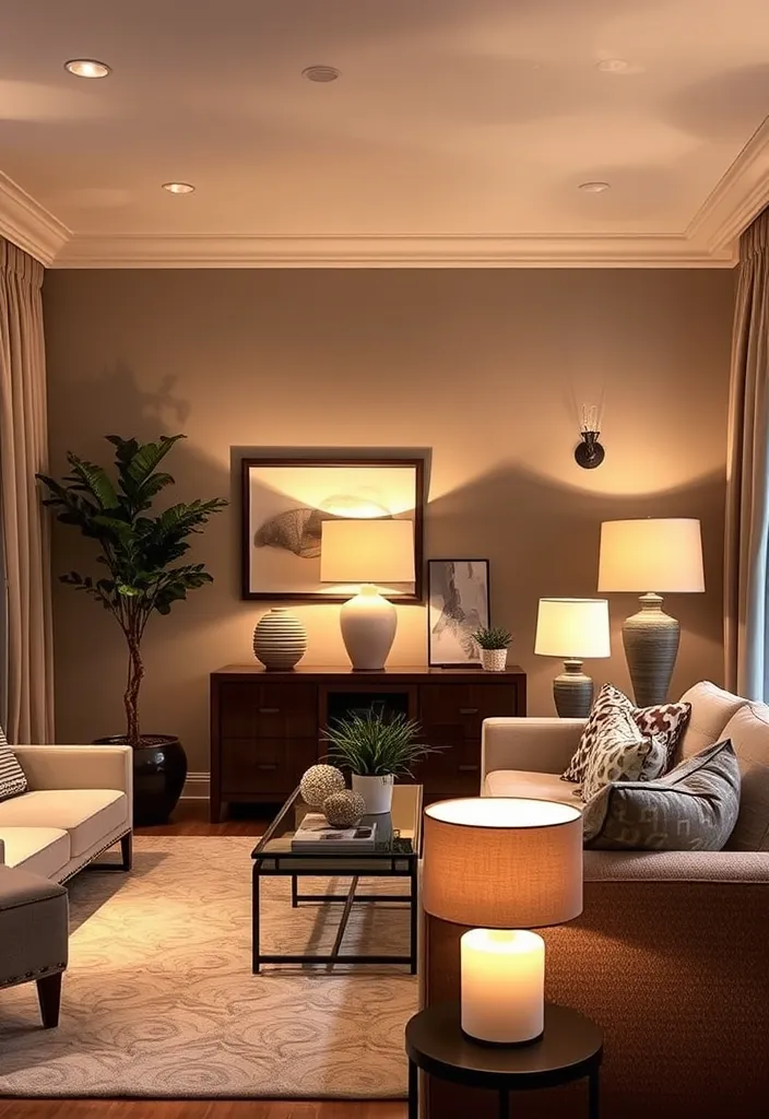 21 Stunning Lamps Living Room Ideas That Will Transform Your Space! - 13. Layered Lighting